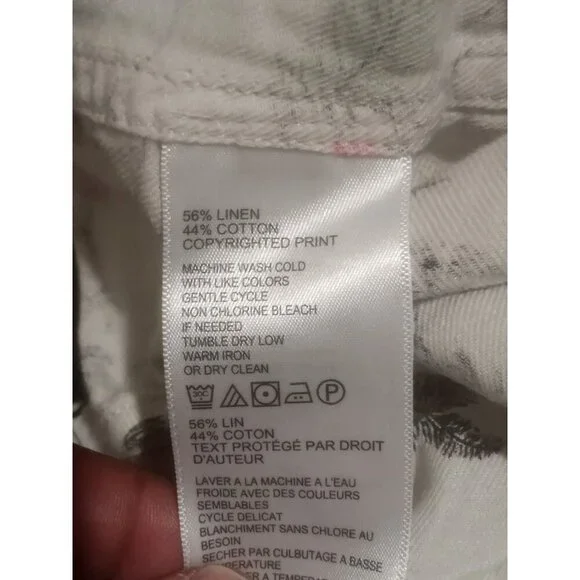 Tommy Bahama Mens Medium M Linen Cotton Short Sleeve Button Up Hawaiian Shirt - Picture 11 of 13